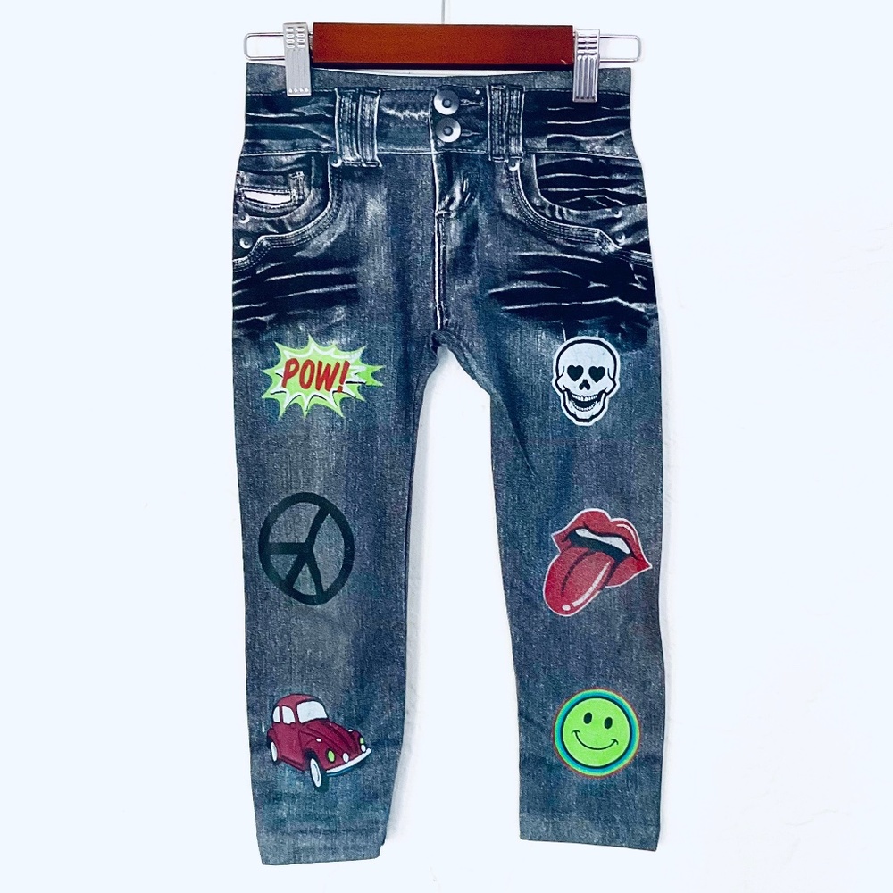 CRUSH Distressed Stretch Leggings Sz 4-6X